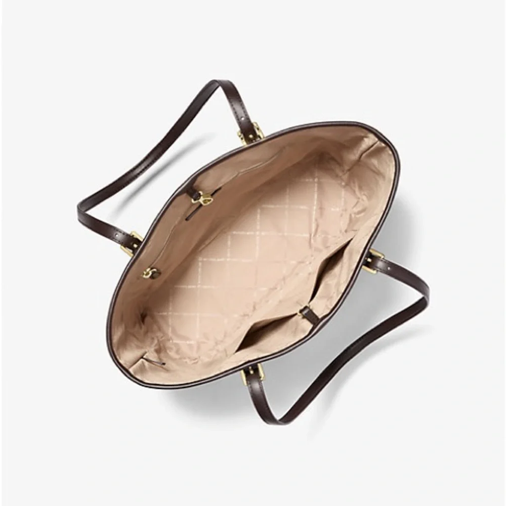 Michael Kors Jet Set Medium Two-Tone Signature Logo Tote Bag